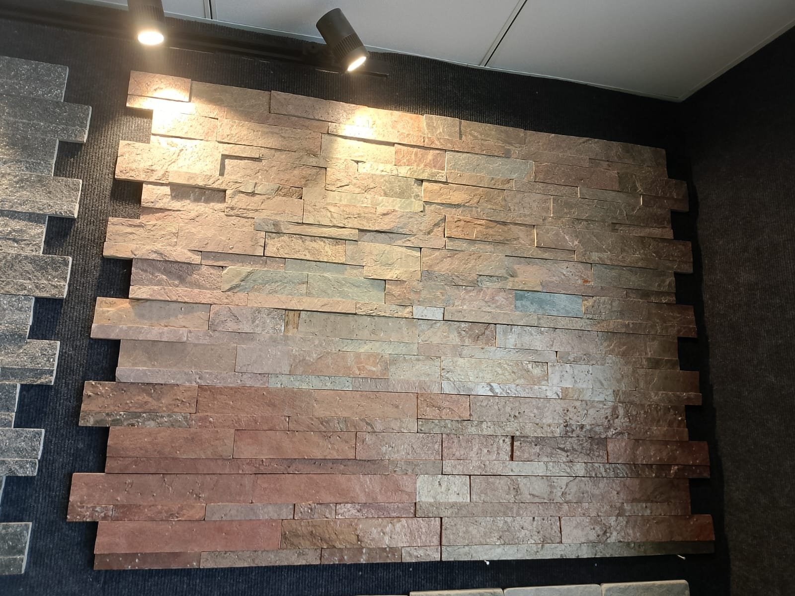 Rust & Cream Stacked Stone Cladding